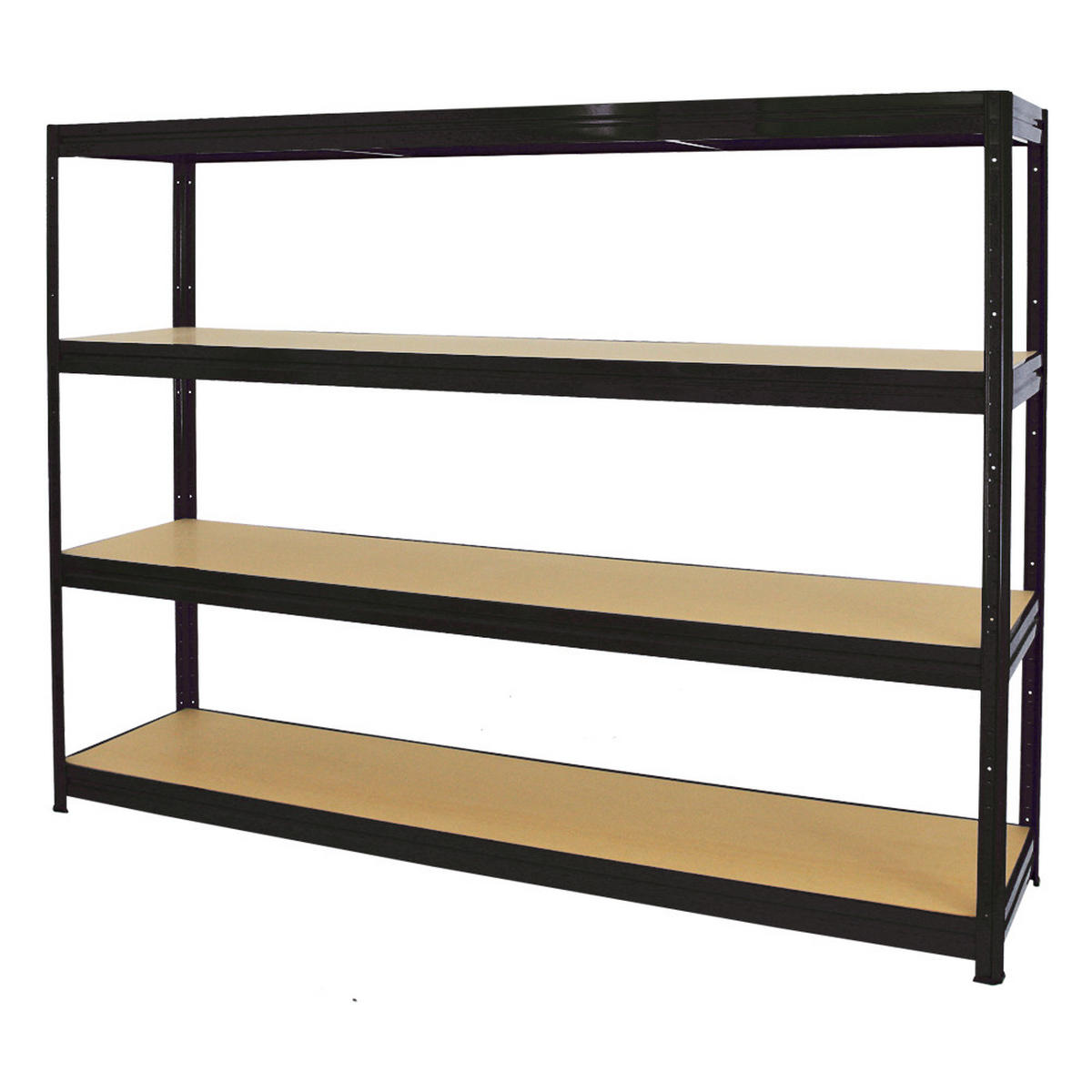 SCHWERLASTREGAL Dino 180x240x60 cm Fachlast 450kg Schwarz - Schwarz, Metall (240/180/60cm) - PROREGAL