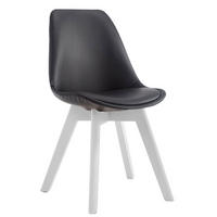ESSZIMMERSTUHL Manolo, Kunstleder, Weiß schwarz - Schwarz/Weiß, Holz/Textil (48/84/55cm) - TPFLiving