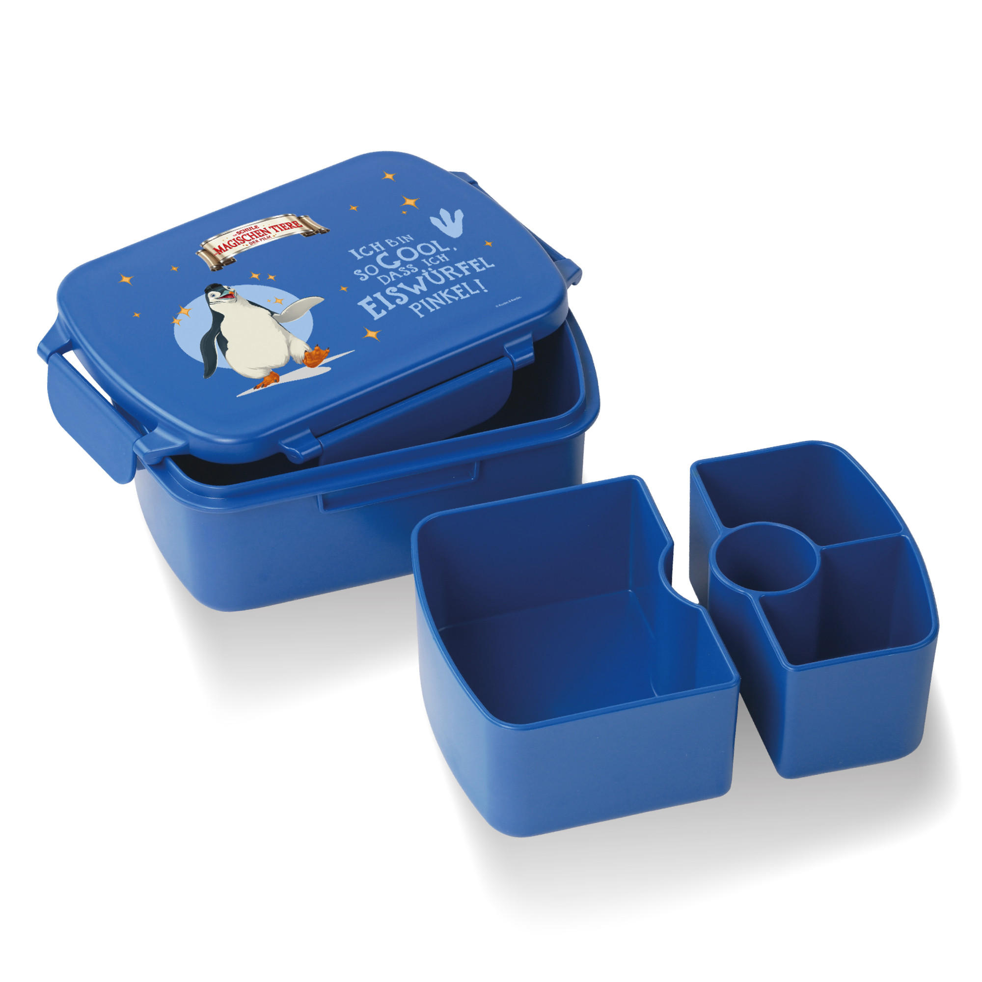 BROTDOSE Kinder mit Fächern - Blau, Kunststoff (15.5/7.2/20.3cm) - Stoneline