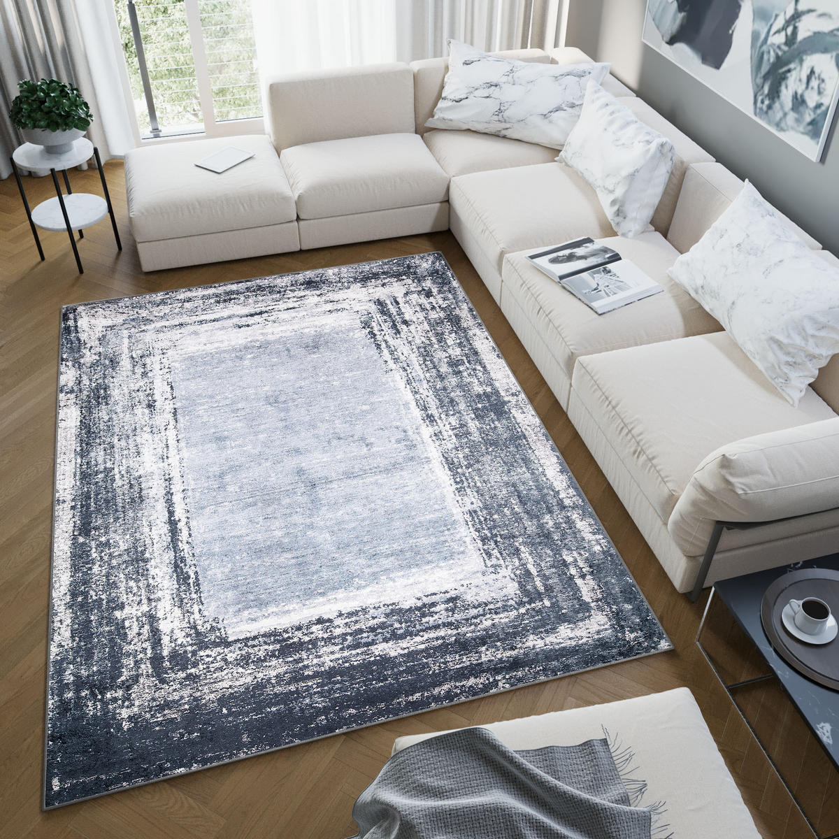 TEPPICH TOSCANA Grau 120/170 cm - Grau, Textil (120/170cm) - Tapiso
