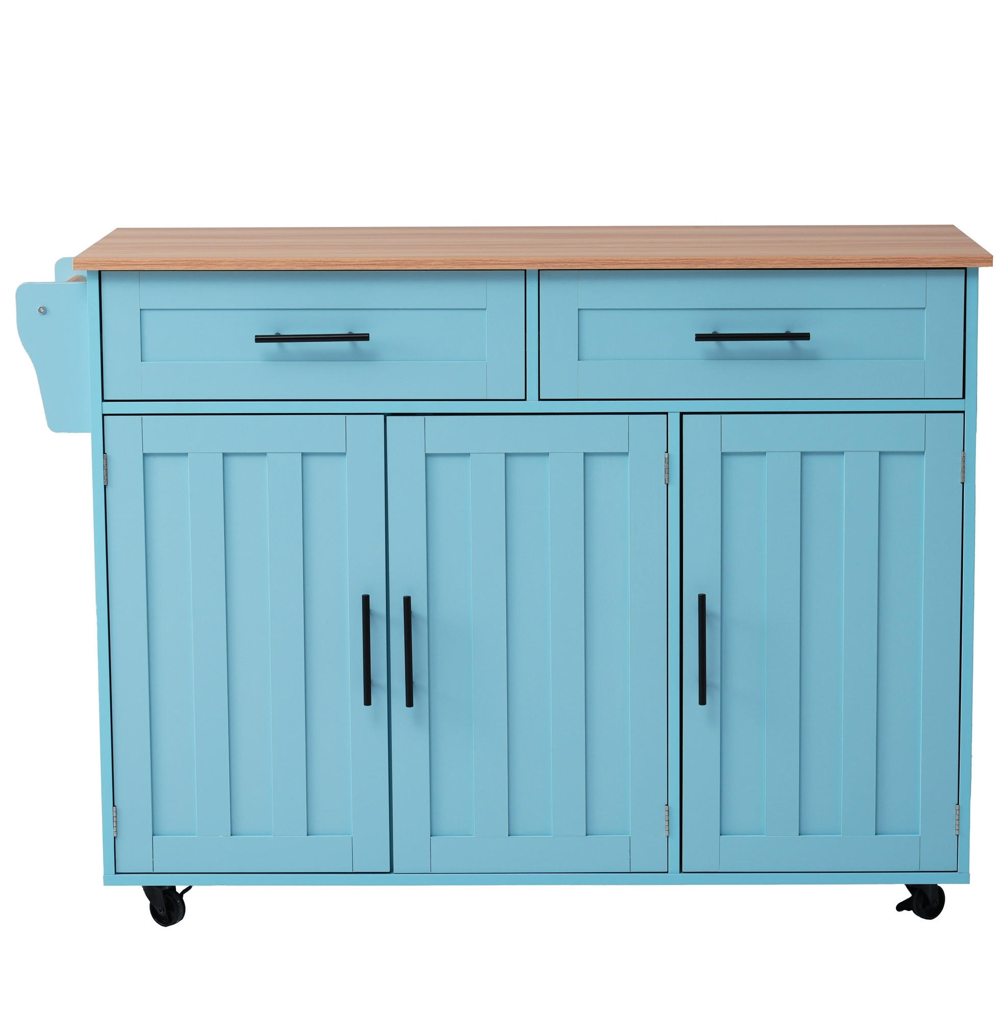 SPEISEWAGEN mit Klappplatte 129 x 71 x 91,5 cm MDF Blau - Blau, Holz (46/91.5/120cm) - Beauniv