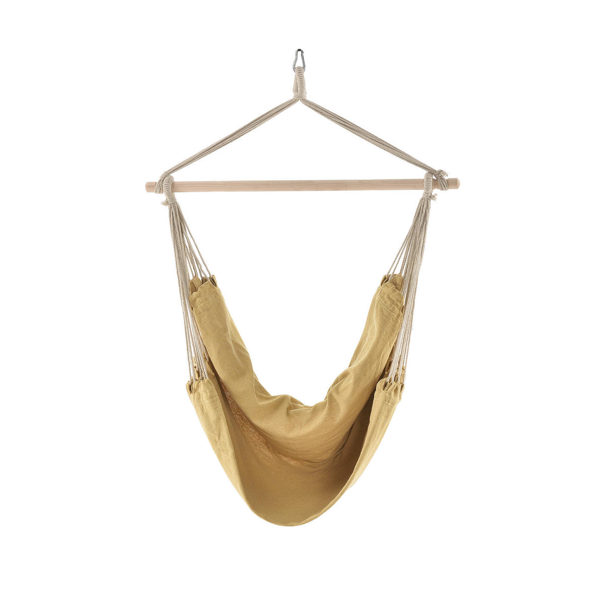 HÄNGESESSEL Chieti - Beige, Holz/Textil (185/140/125cm) - casa.pro