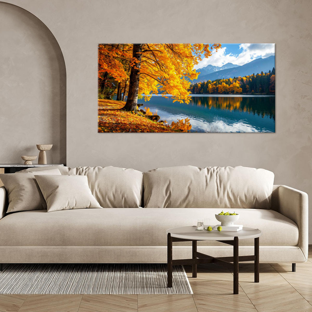 LEINWANDBILD Landschaften 120x60cm - Gelb, Textil (120/60cm) - Feeby