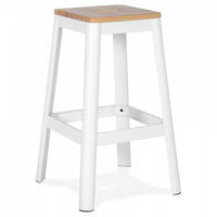 BARHOCKER Weiß 45x75.5x45cm - Weiß, Holz/Metall (45/75.5/45cm) - AlterEgo