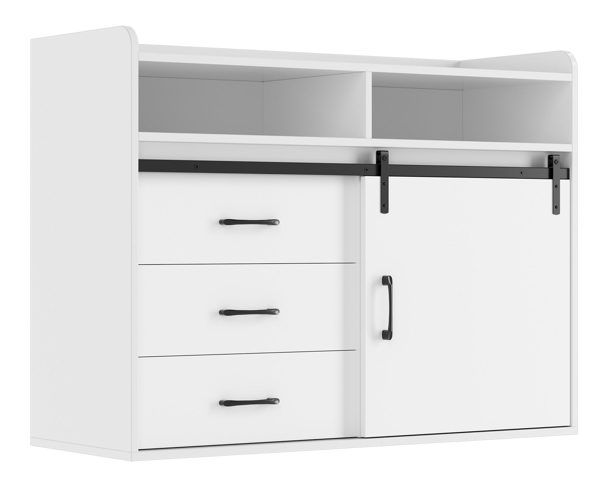 SIDEBOARD in 107/80/40cm - Weiß, Holzwerkstoff/Metall (107/80/40cm) - HOMAVO