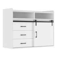 SIDEBOARD in 107/80/40cm - Weiß, Holzwerkstoff/Metall (107/80/40cm) - HOMAVO