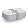 LUNCHBOX Rainbow 19/12,5/6,5 cm - Grau, Kunststoff (12.5/6/19cm)