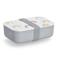 LUNCHBOX Rainbow 19/12,5/6,5 cm - Grau, Kunststoff (12.5/6/19cm)