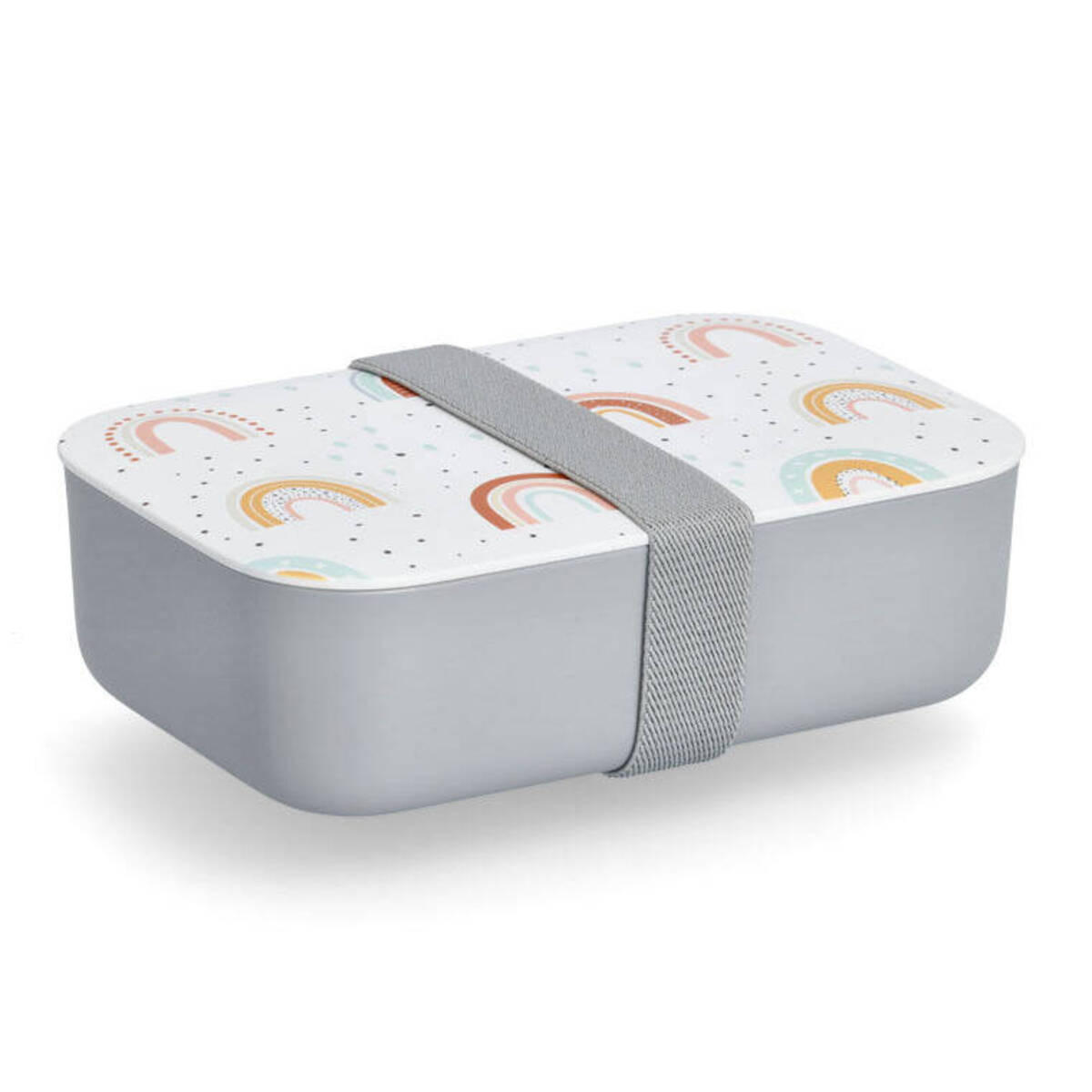 LUNCHBOX Rainbow 19/12,5/6,5 cm - Grau, Kunststoff (12.5/6/19cm)
