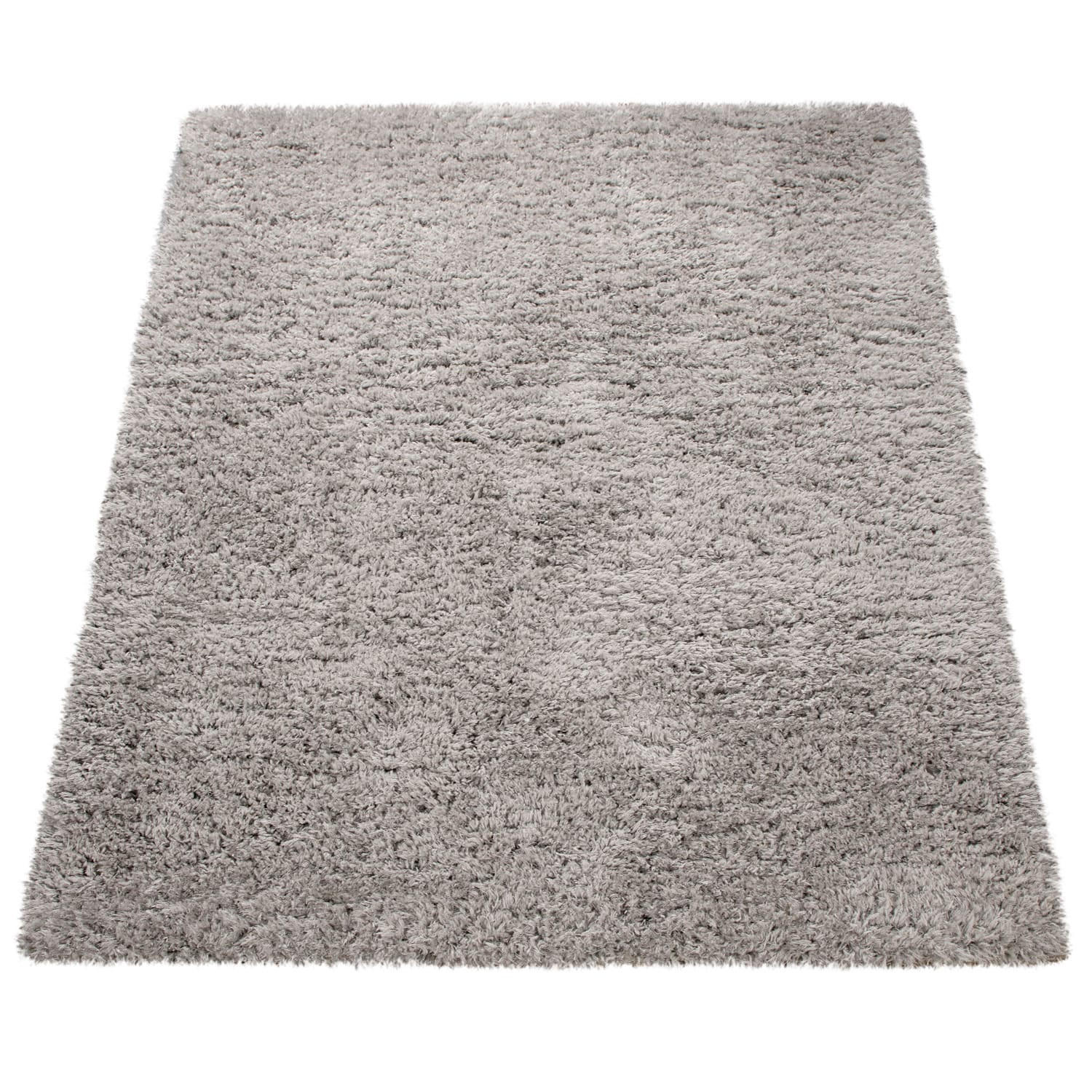 TEPPICH Hochflor Shaggy Unifarben Schlafzimmer schmutzabweisend Grau Rechteckig 120x160 - Grau, Textil (120/160cm) - KADIMA DESIGN
