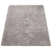 TEPPICH Hochflor Shaggy Unifarben Schlafzimmer schmutzabweisend Grau Rechteckig 120x160 - Grau, Textil (120/160cm) - KADIMA DESIGN