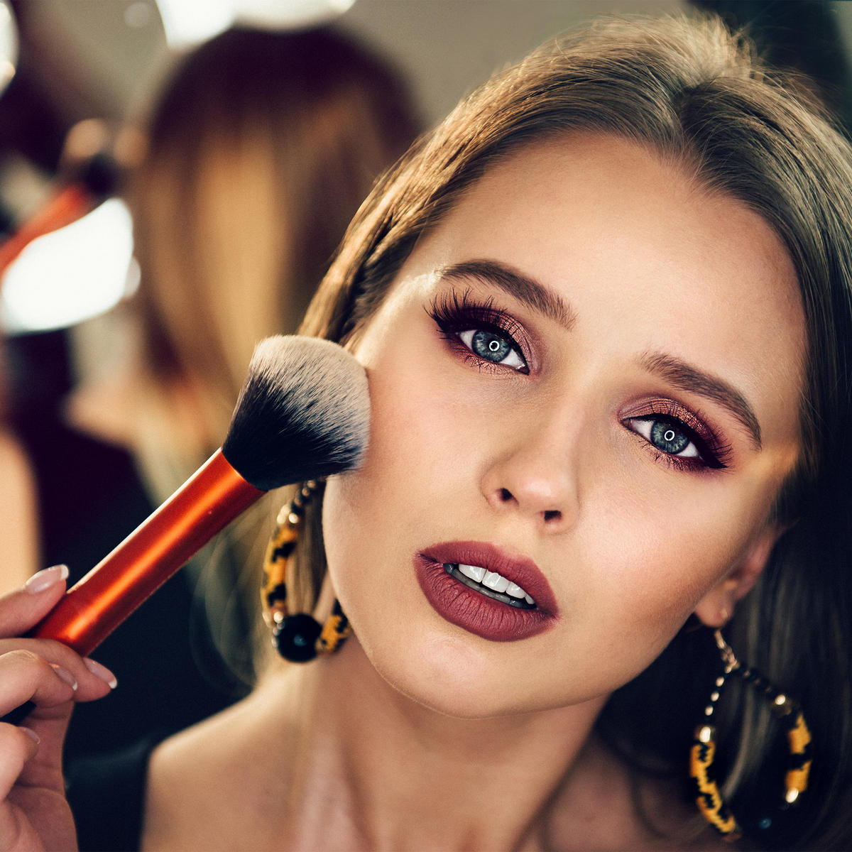 MAKEUP Organizer - Transparent/Goldfarben, Kunststoff (24/19/13.5cm) - Relaxdays