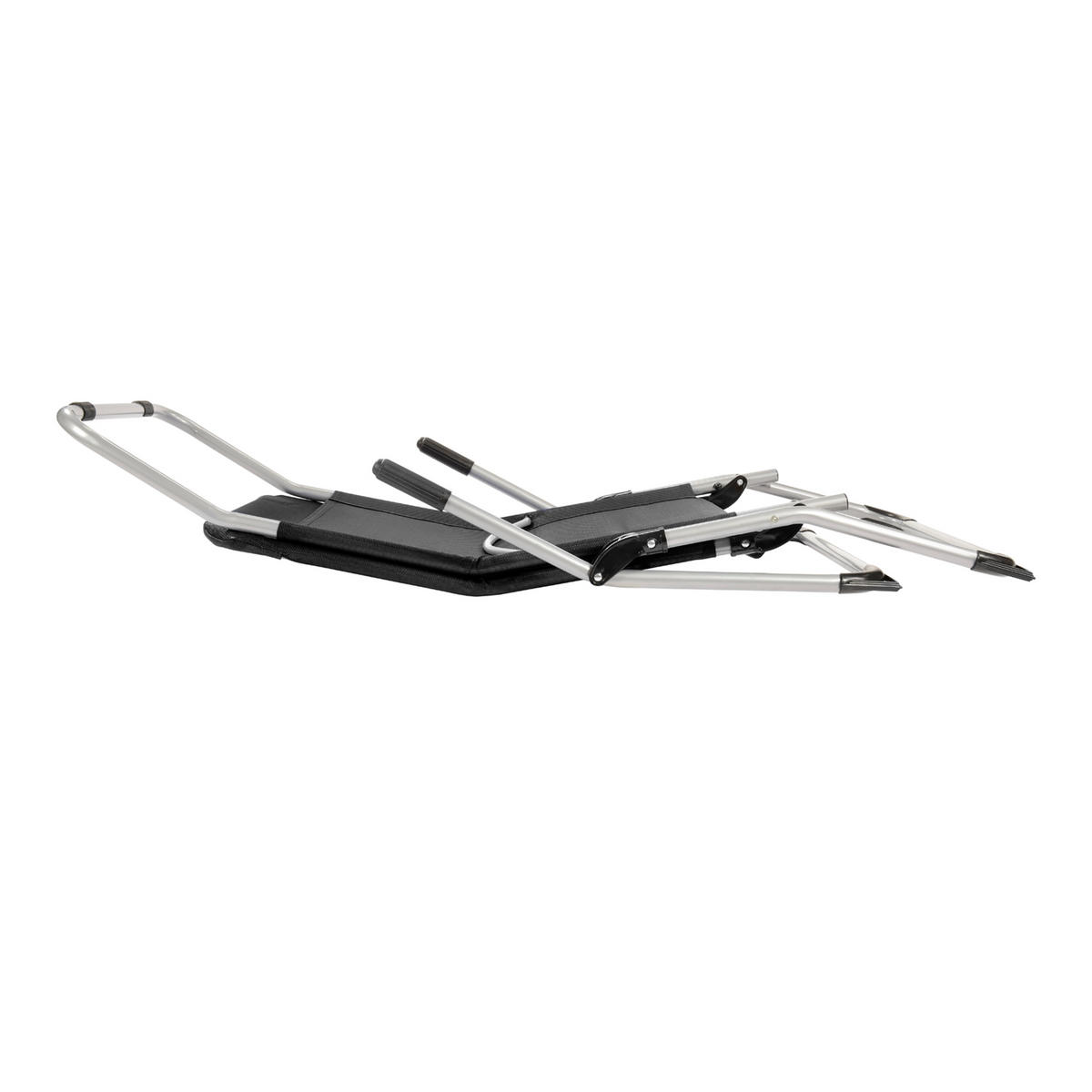 GARTENLIEGE Athen klappbar aus Stahl, Schwarz - Schwarz, Metall (59/100/143cm) - TPFGarden