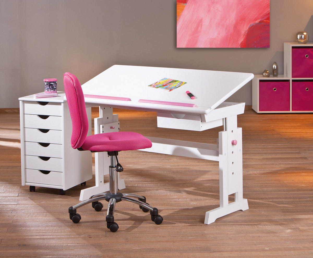 SCHREIBTISCH Weiß - Weiß, Holzwerkstoff (109/63/55cm) - ebuy24