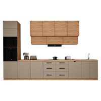 KÜCHENZEILE 440 cm - Langen KL8-M440 in Beige / Artisan Eiche - Beige/Schwarz, Holz/Metall (440/248/58cm)