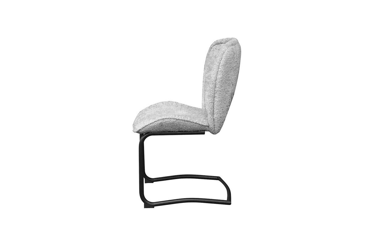 ESSZIMMERSTUHL JONA Hellgrau Webstoff - Hellgrau/Schwarz, Kunststoff/Textil (49/92/59cm) - KAWOLA