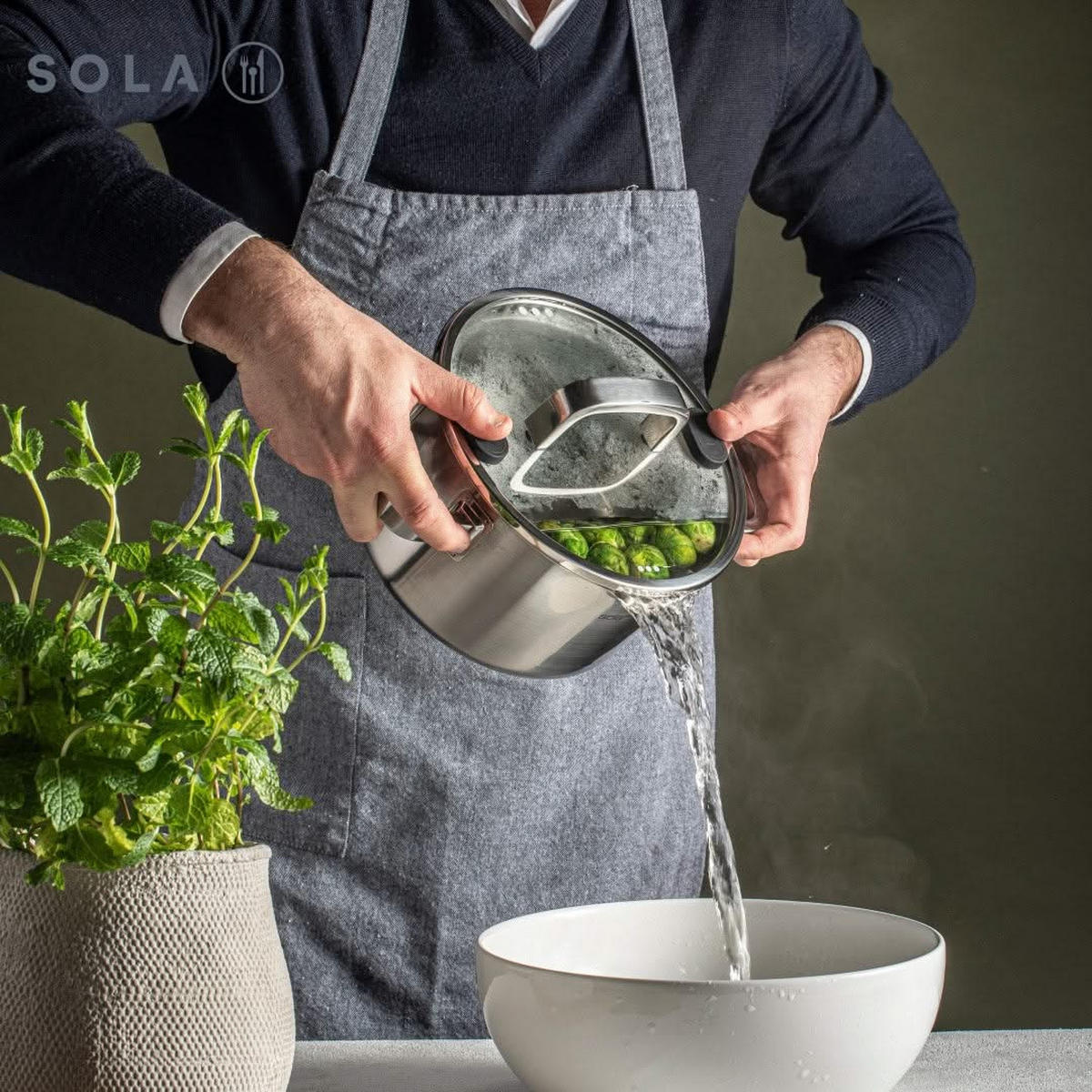 TÖPFE UND PFANNENSET PFANNENSET Juvia 5-teilig - Silberfarben, Metall - Sola