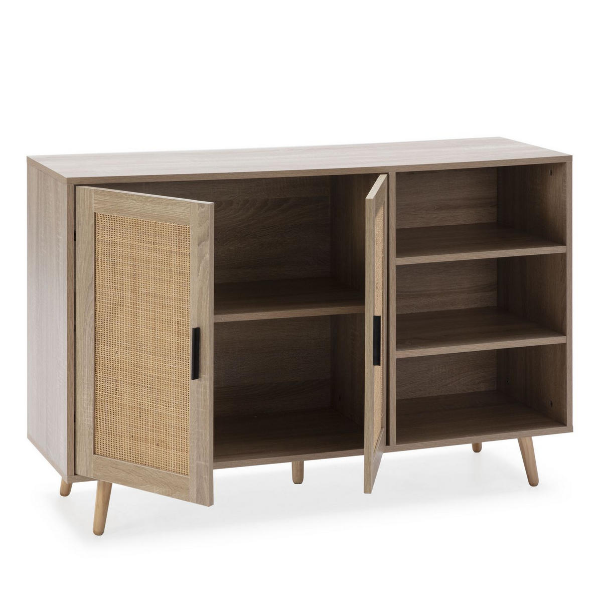 SIDEBOARD Dalia 2 Türen 3 Fächern Eichenfarbe - Honigeiche, Holzwerkstoff (120/76/38cm)