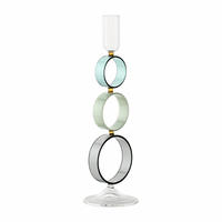 KERZEN HALTER Grau 8/8/28 cm U30785098P00 - Grau, Glas (8/28/8cm) - Rituali Domestici 