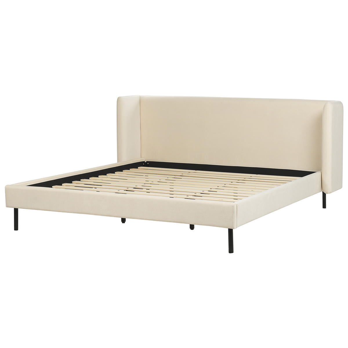 POLSTERBETT 180/200cm Helles Beige Arette - Beige, Textil (180/200cm) - Beliani
