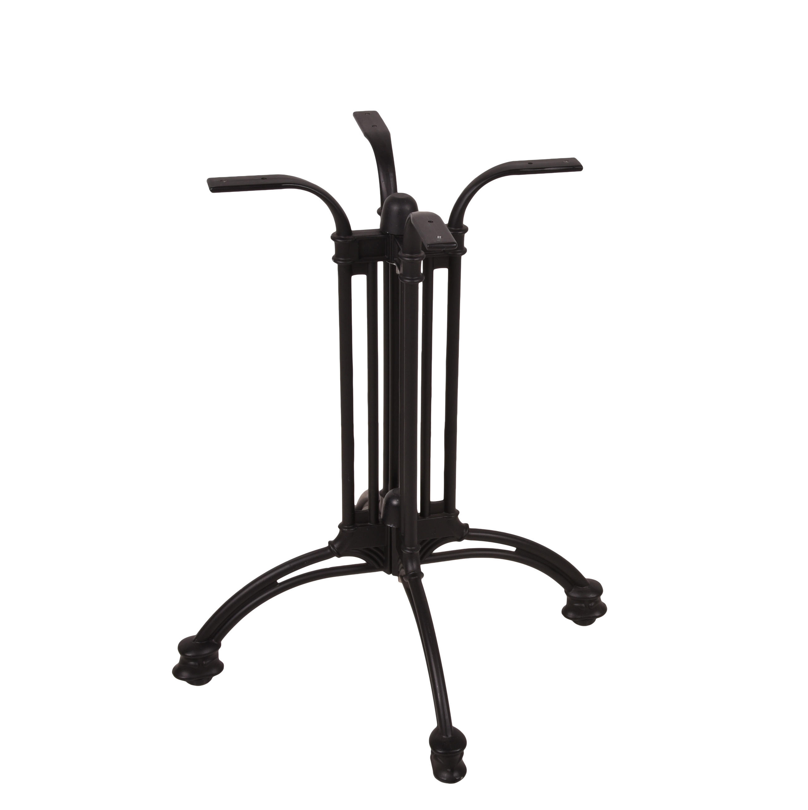 TISCHGESTELL Iris 4-Fuß Schwarz matt 70x61x61cm - Schwarz, Metall (61/70/61cm) - DELUKE