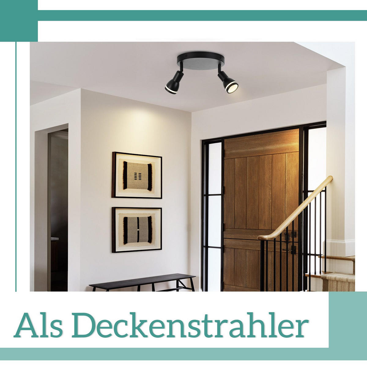 DECKENLEUCHTE Levine 20/20/15.7cm - Schwarz, Metall (20/20/15.7cm) - Nettlife