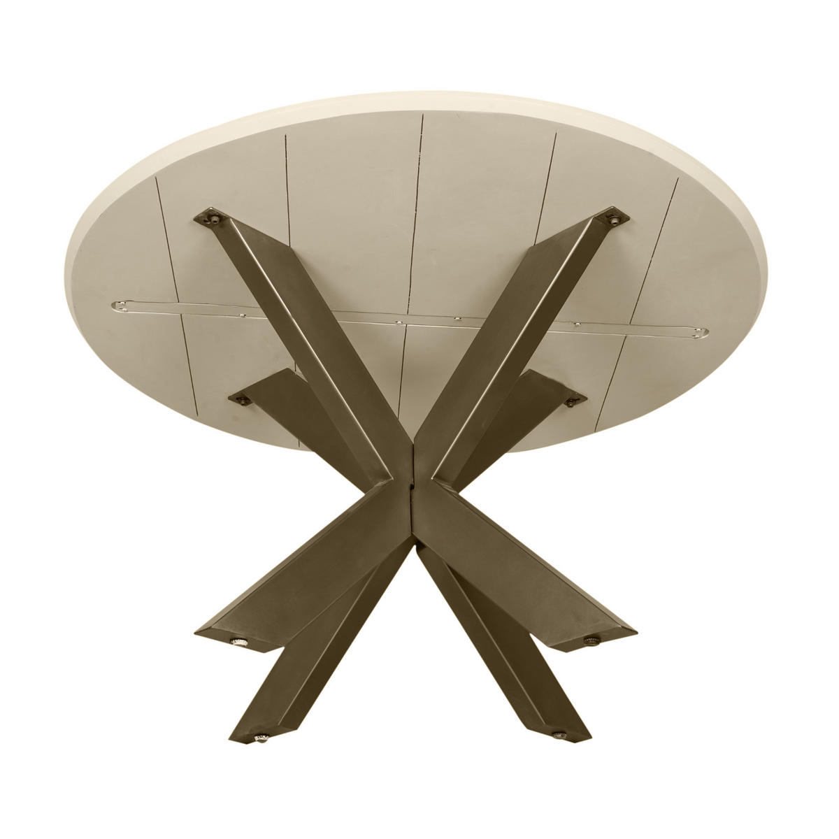 ESSTISCH Dimora Sand Durchmesser 150 cm Sand - Sandfarben, Holz (150/150/76cm) - Villa Möbel