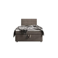 BOXBETT FADO 1 90x200, mit Matratze H3 und Topper, Cosmic 03 - Braun, Holz/Kunststoff (90/200cm) - Bedante