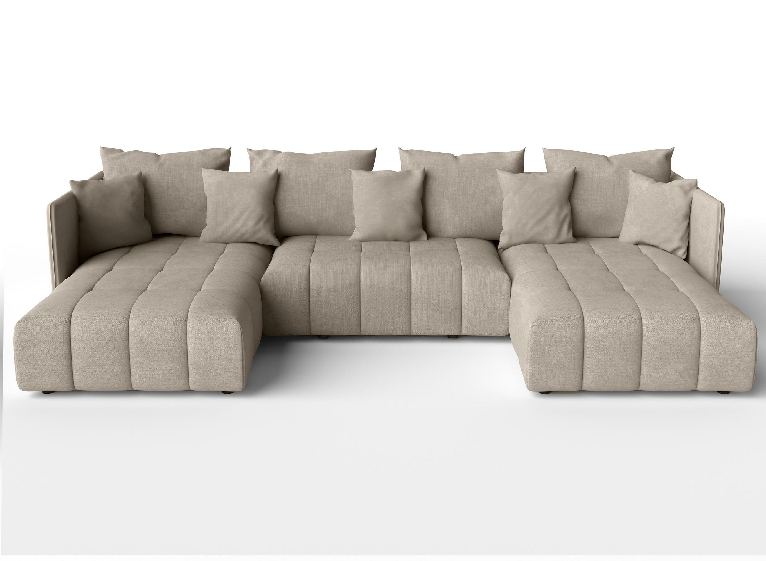 AX Living Wohnlandschaft Hellbraun 353x83x180 cm