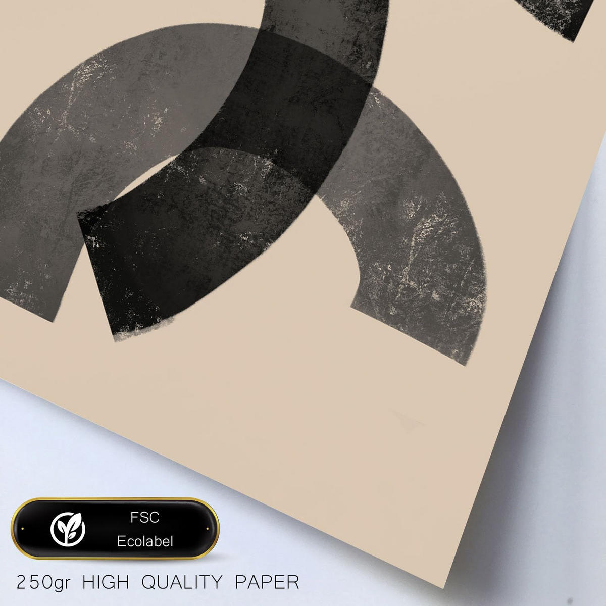 POSTER Set Mit 6 Gekrümmte Frames 1 In Form Abstracts Ästhetische Dekorative Gemälde Für Ihr Wohnzimmer, Schlafzimmer, Zuhause A3 & A4 Weißer Rahmen - Weiß, Papier (29/3cm) - Nacnic