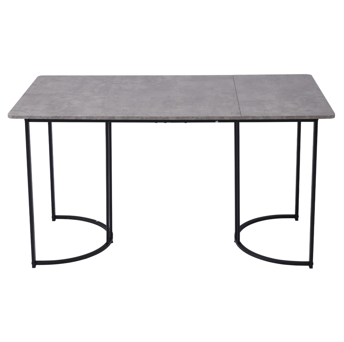 ESSTISCH 140/80/75 cm in Grau mit Marmor-Dekor und verstellbaren Füßen - Grau, Holzwerkstoff (140/80/75cm) - Flora Grace