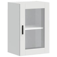 KÜCHEN-HÄNGESCHRANK Mit Glastür Weiss - Weiß, Holzwerkstoff (31/60/40cm) - vidaXL