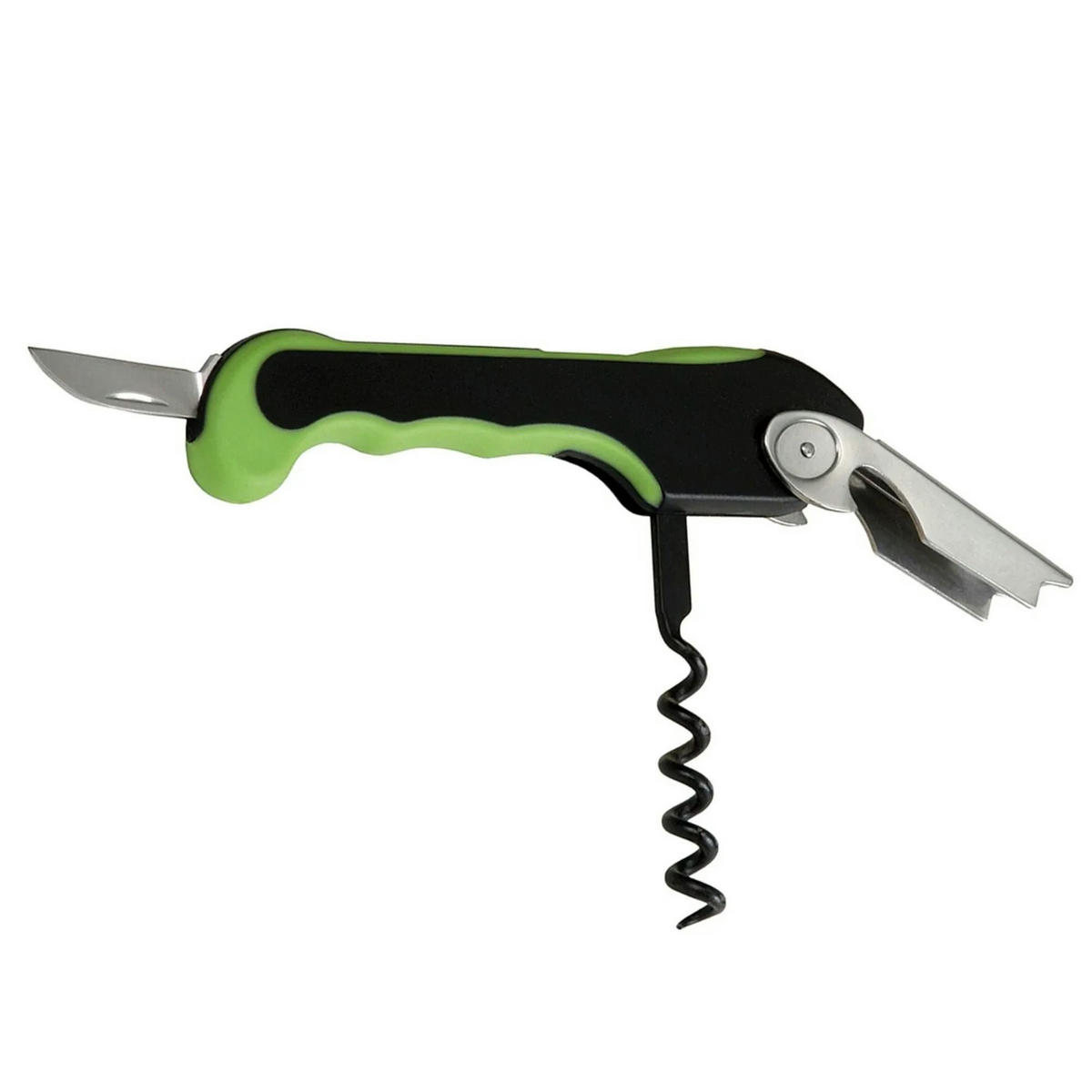 KORKENZIEHER Kellnermesser, Profi-Ausführung, grün - Grün, Kunststoff (1.3cm) - ich-zapfe