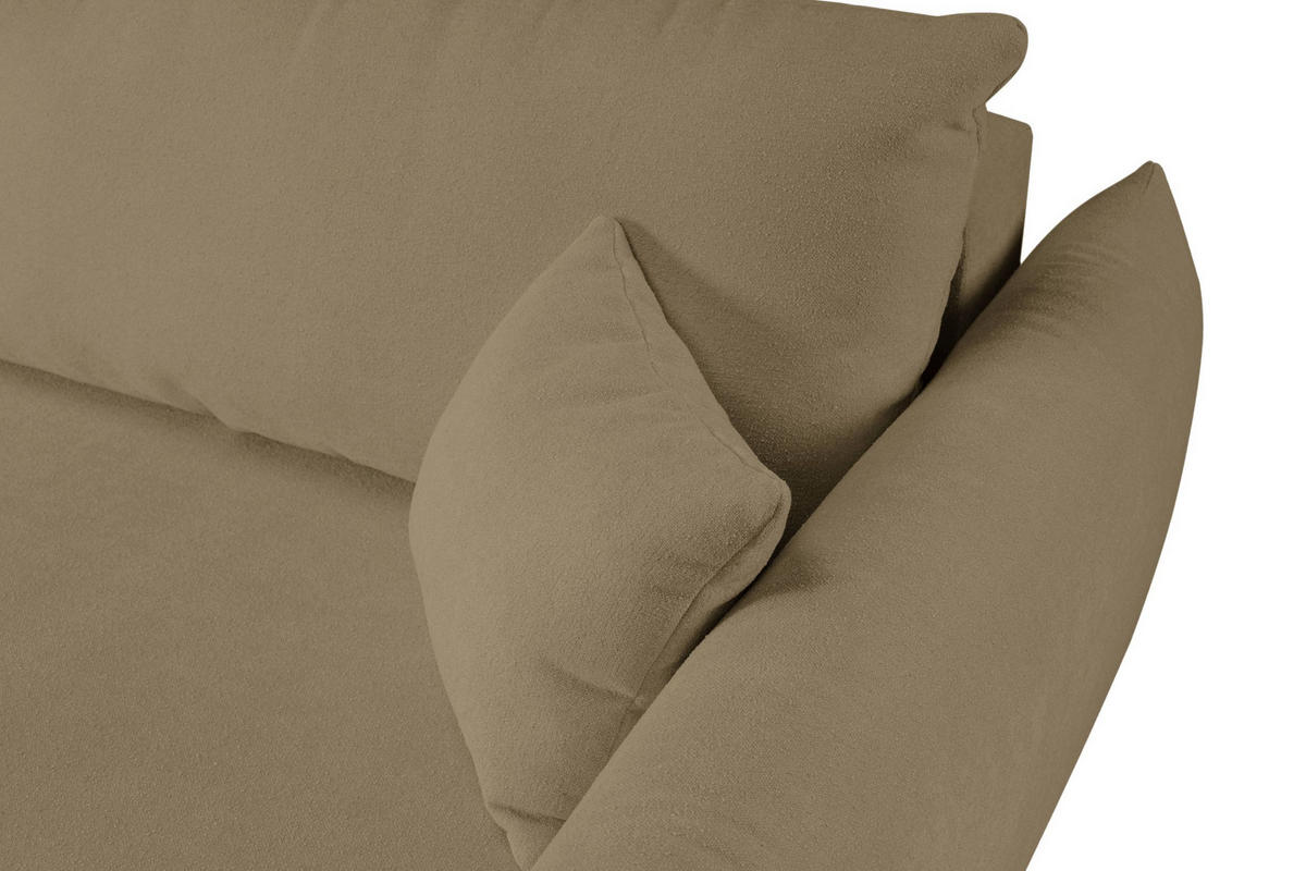 SOFA Hallora - Cappuccino (Melody 12) - Cappuccino, Holzwerkstoff (240/88/108cm) - Möblo
