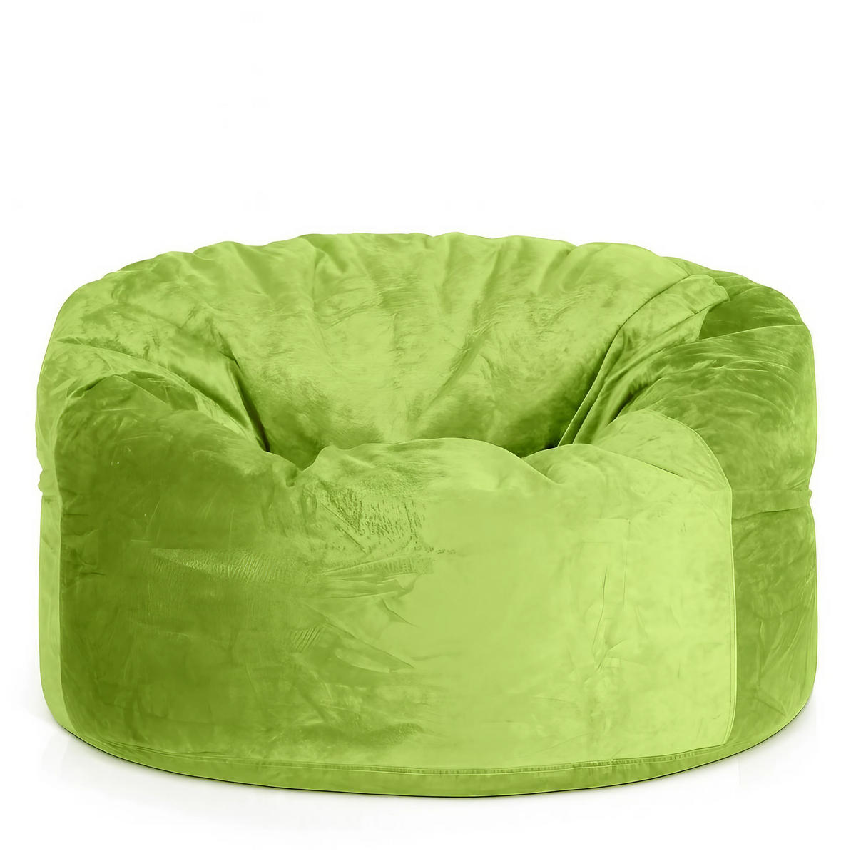RIESEN-SITZSACK XXL JUMBO Velours 3ft - Grün, Textil (105/65/105cm) - Green Bean