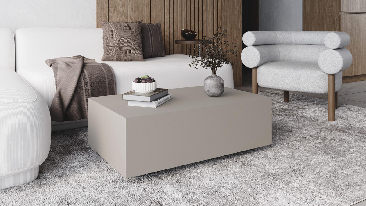 COUCHTISCH VOS - Kaschmir, Holzwerkstoff (90/55/28cm) - Meblini
