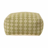 SITZPOUF Lima grün gemustert, 55/55/30 cm - Grün, Textil (55/30/55cm) - Homescapes