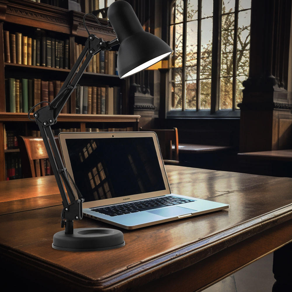 LED SCHREIBTISCHLEUCHTE Metall Schwarz - Schwarz, Metall (40/42/62cm) - Globo Lighting