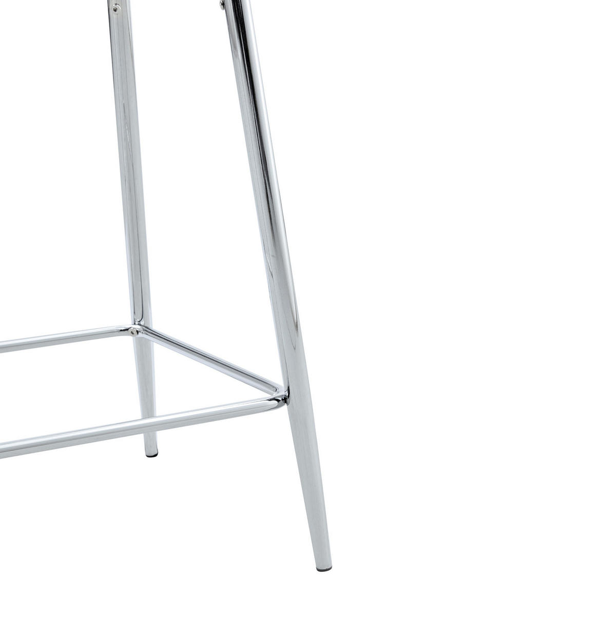 BARHOCKER mit transparenter Sitzschale und Metallgestell, Silberfarben - Silberfarben, Kunststoff (45/102/51cm) - MIVRAY
