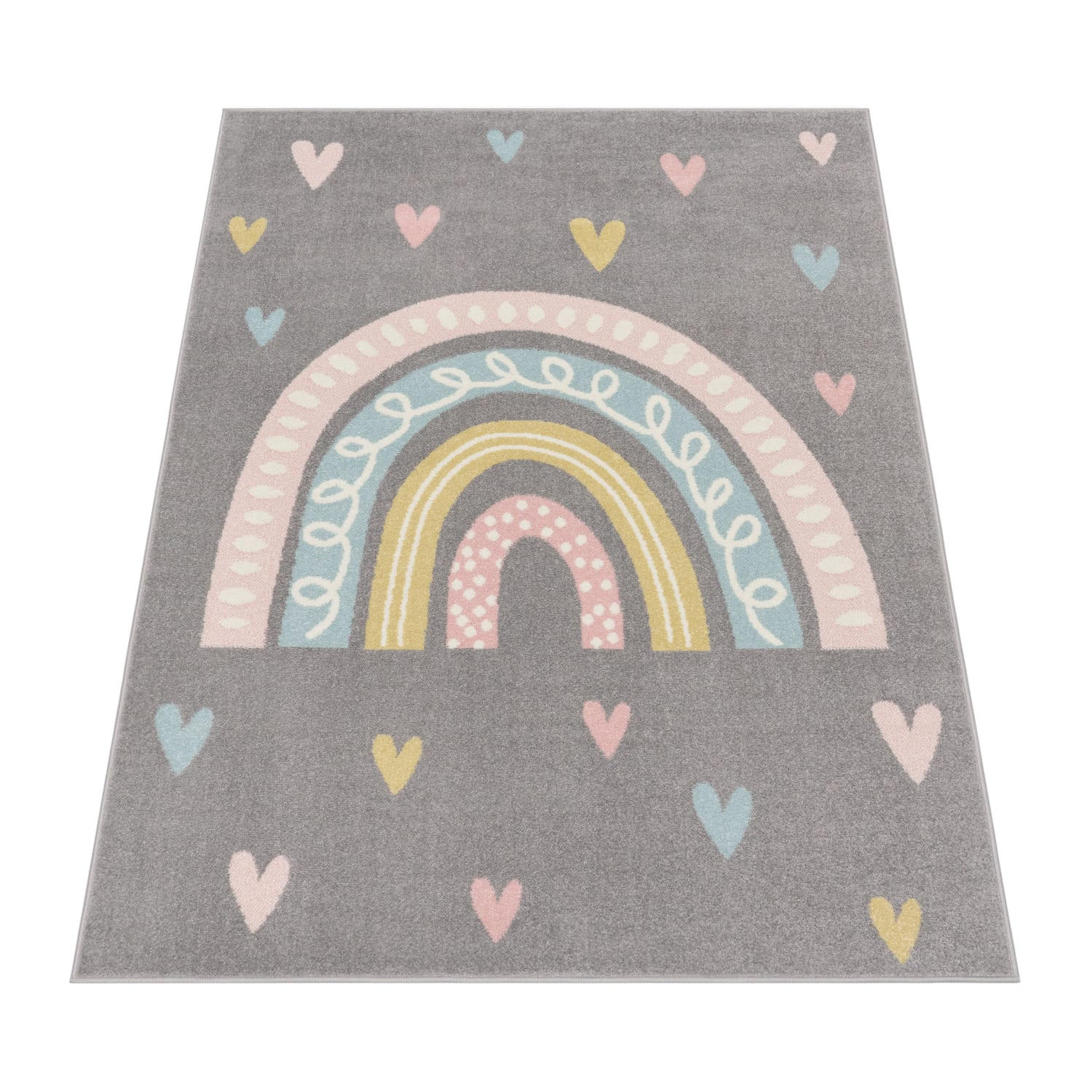 Paco Home Kinderteppich Grau 200x280 cm