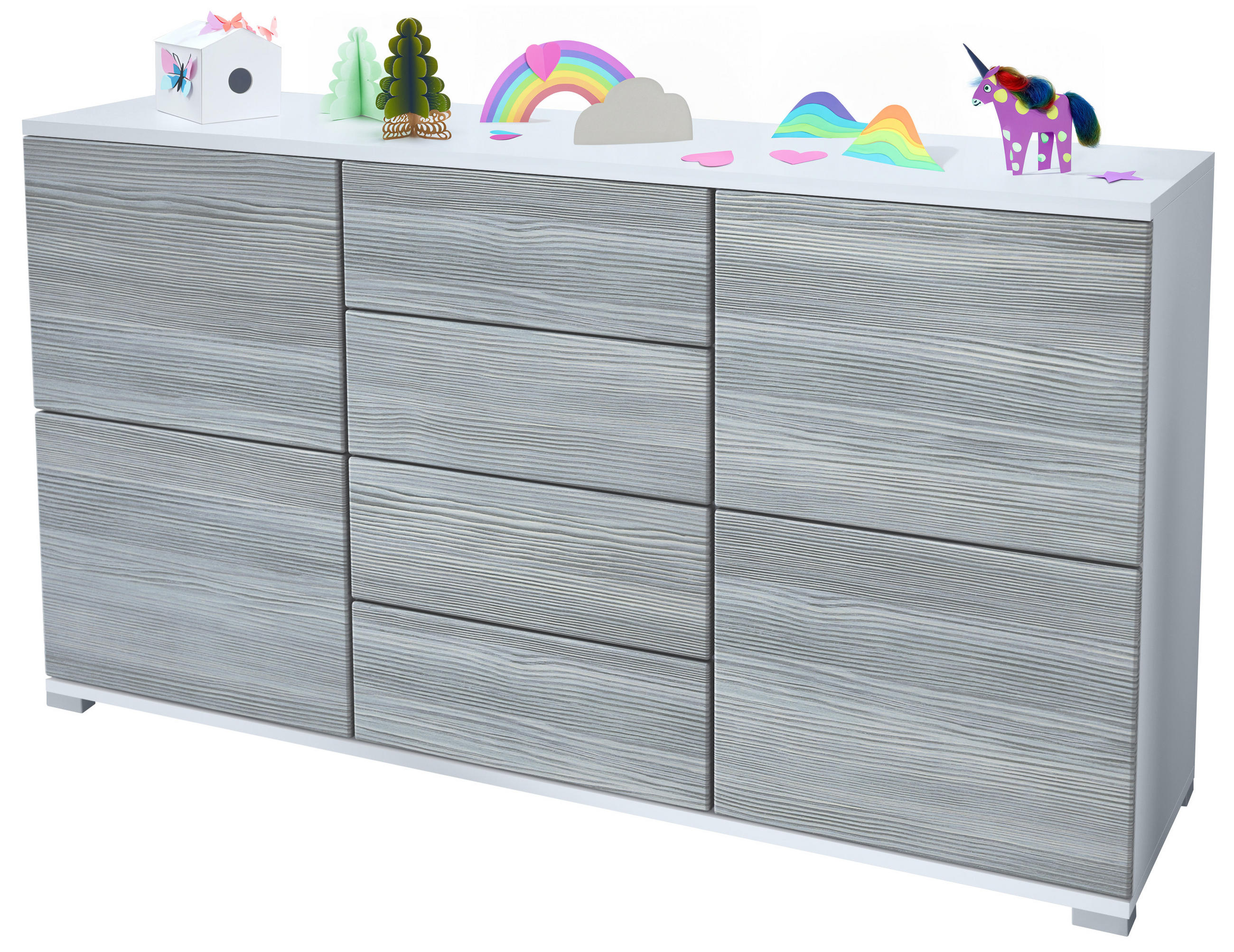 SIDEBOARD Rova Avola-Anthrazit - Anthrazit, Holzwerkstoff (138.5/75.5/35cm) - Vladon