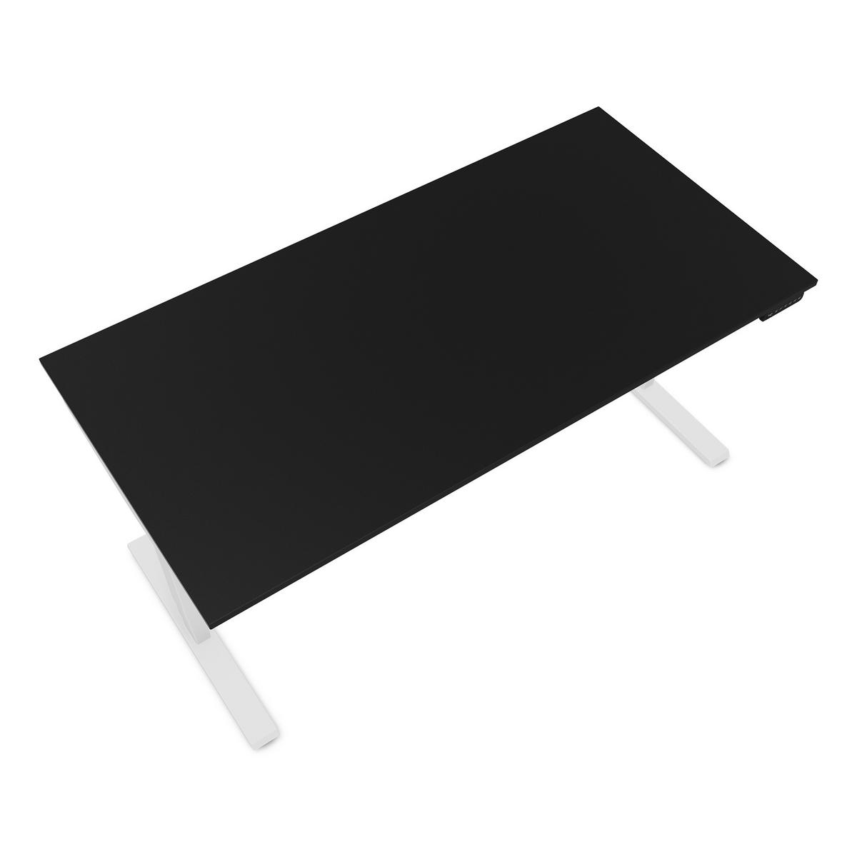 SCHREIBTISCH Elektrisch höhenverstellbarer Schreibtisch Y-Line Schwarz Signalweiß 180/80/62-127cm - Schwarz/Weiß, Holzwerkstoff/Metall (80/180/127cm) - ASSMANN