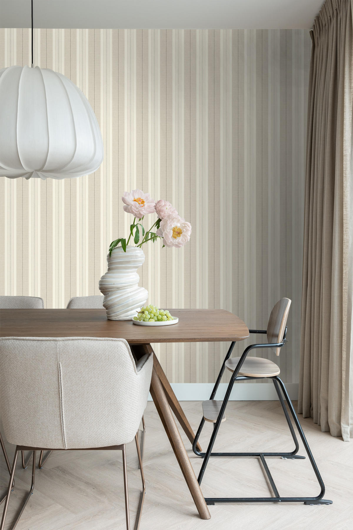 TAPETE Streifen 53 cm x 10.05 m - Braun, Papier (53/1000cm) - ESTAhome