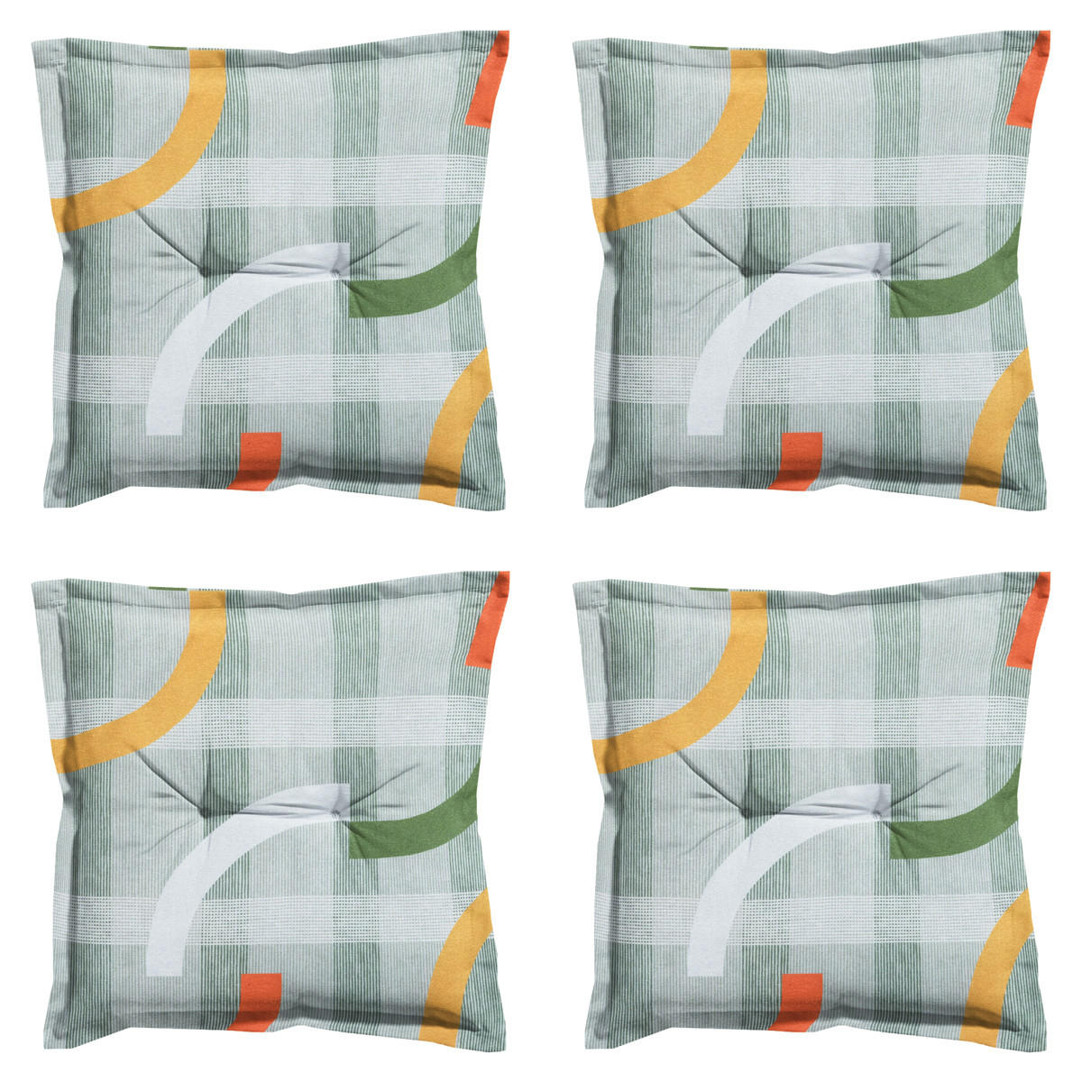 SITZKISSEN Tess 50/50 cm 4er-Set - Orange, Textil (50/5/50cm) - Madison