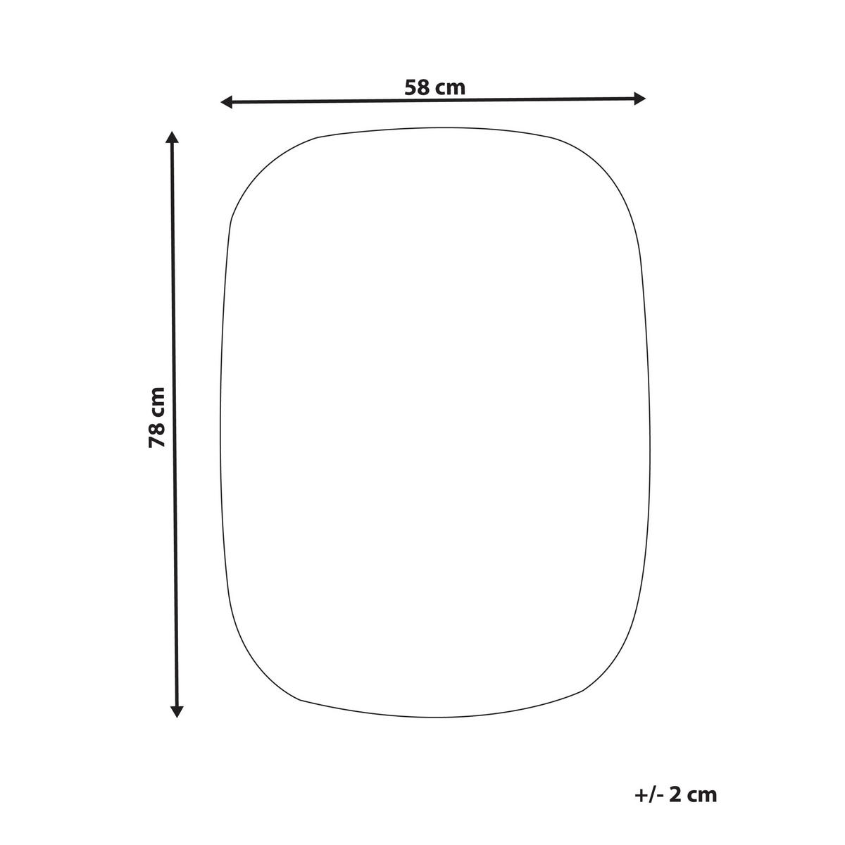 OVALER LED-Wandspiegel 78 cm Silber Bergerac - Silberfarben, Glas (78/3/58cm) - Beliani