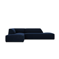 ECKSOFA links Ruby aus Samt königsblau 4 Sitzplätze - Blau, Textil (180/273cm) - Micadoni