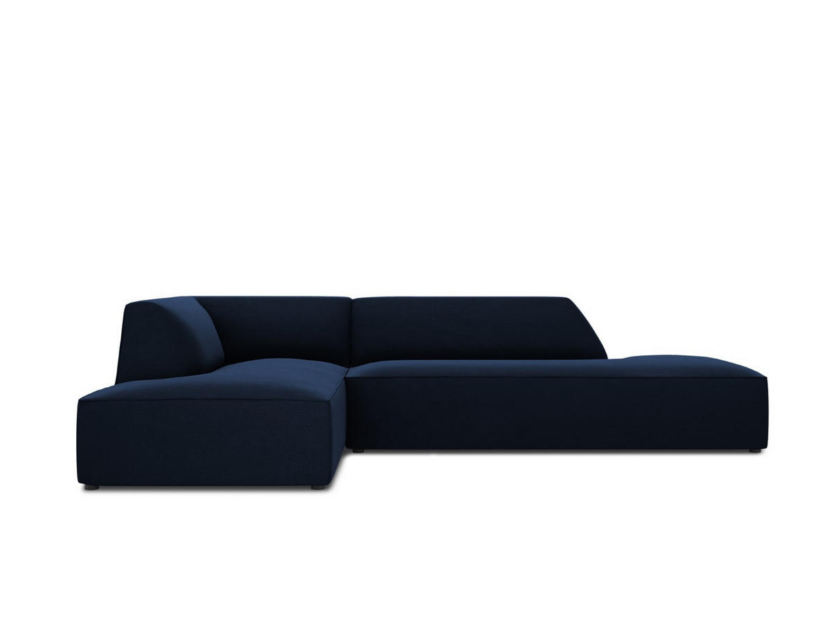 ECKSOFA links Ruby aus Samt königsblau 4 Sitzplätze - Blau, Textil (180/273cm) - Micadoni