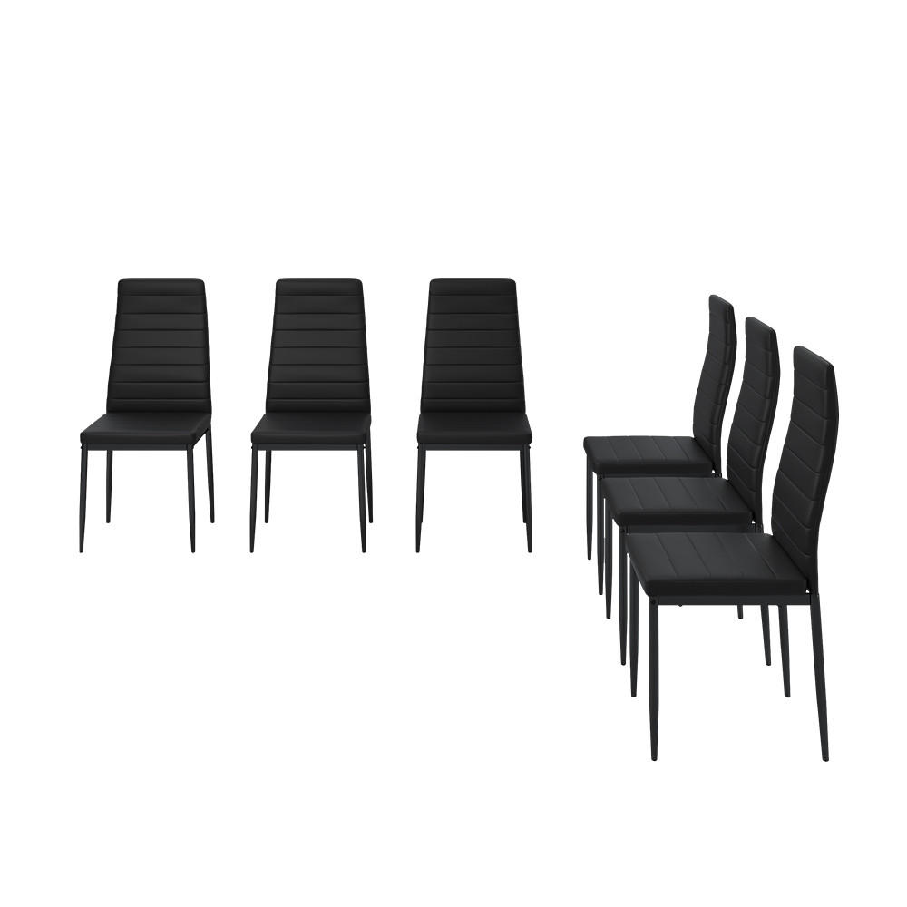 ESSZIMMERSTUHL Grand Schwarz 42.5 x 48 cm 6er Set - Schwarz, Kunststoff (42.5/96/48cm) - Vicco