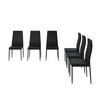 ESSZIMMERSTUHL Grand Schwarz 42.5 x 48 cm 6er Set - Schwarz, Kunststoff (42.5/96/48cm) - Vicco