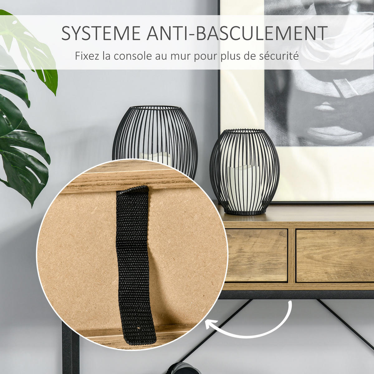 KONSOLENTISCH DE-16754 Holzoptik - Braun, Holzwerkstoff (100/35/76.5cm) - ComfortXL